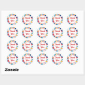 Stickers Merci point lumineux (Feuille)