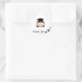 Stickers Merci pour fille de cheveux foncé (Sac)