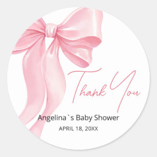 Stickers merci pour le baby shower.