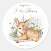 Stickers merci pour le baby shower. (Devant)