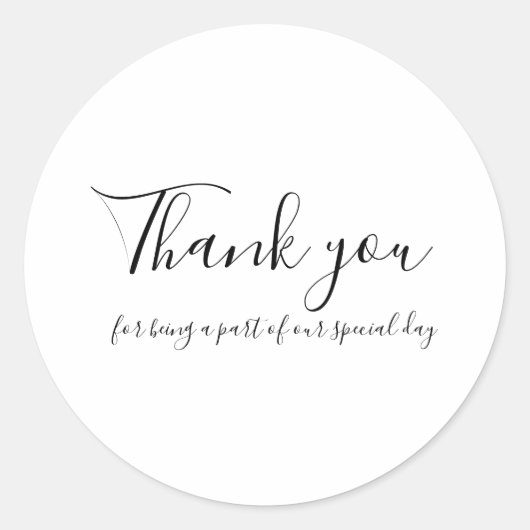 Stickers Merci pour les faveurs de mariage (Devant)