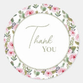 Stickers Merci pour une douche de mariée. (Devant)