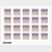 Stickers Merci pourpre Russe Damask (Feuille)