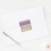 Stickers Merci pourpre Russe Damask (Enveloppe)
