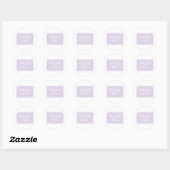 Stickers Merci Purple Simplement Élégant (Feuille)