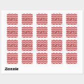 Stickers Merci Red Chevron (Feuille)