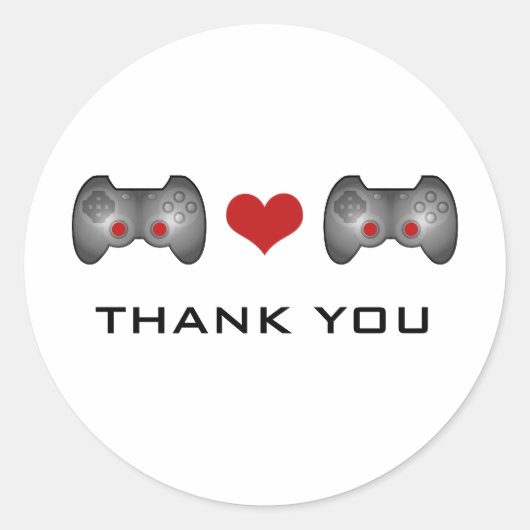 Stickers Merci Red Cute Gamer (Devant)