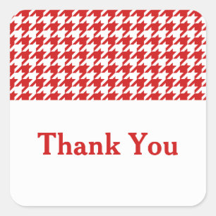 Stickers Merci Red Houndstooth