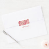 Stickers Merci Red Simple Chevron (Enveloppe)