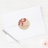 Stickers Merci Red Stylish (Enveloppe)