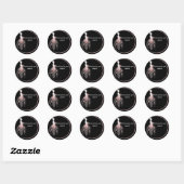 Stickers Merci - Robe Rose Florale Design (Feuille)