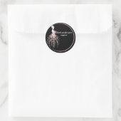 Stickers Merci - Robe Rose Florale Design (Sac)
