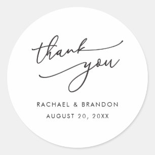 Stickers Merci rond Mariage Faveur Étiquette Set