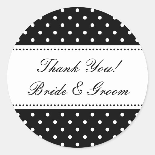 stickers Merci rond pour les faveurs de mariage (Devant)