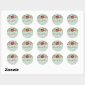 Stickers Merci rose (Feuille)