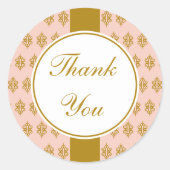 Stickers Merci rose antique (Devant)