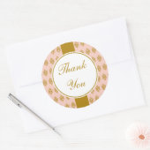 Stickers Merci rose antique (Enveloppe)