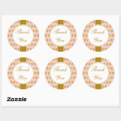 Stickers Merci rose antique (Feuille)