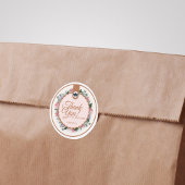 Stickers Merci rose beige - Logo