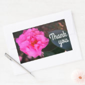 Stickers Merci rose Camellia (Enveloppe)
