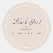 Stickers Merci rose Dusty Favor Mariage (Devant)