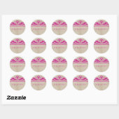 Stickers Merci rose Élégant Déco (Feuille)