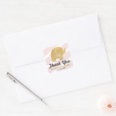 Stickers Merci rose Faux Parties scintillant Eleph (Enveloppe)