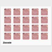 Stickers Merci rose Fleur Petite Entreprise (Feuille)