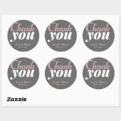 Stickers Merci rose Grey (Feuille)