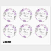 Stickers Merci Rose Lilac Watercolor (Feuille)