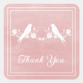 Stickers Merci rose Lovebirds (Devant)