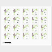 Stickers Merci rose papillon (Feuille)