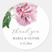 Stickers Merci rose Peony (Devant)