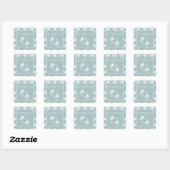 Stickers Merci Rose turquoise (Feuille)
