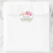 Stickers Merci rose vif BOHO Floral (Sac)