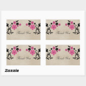 Stickers Merci rose Vintage rose (Feuille)