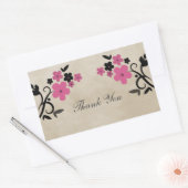 Stickers Merci rose Vintage rose (Enveloppe)