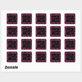 Stickers Merci rose Zebra (Feuille)
