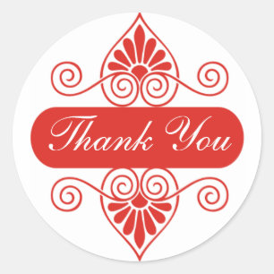 Stickers Merci rouge