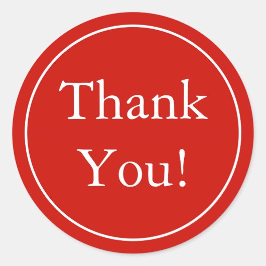 Stickers Merci rouge personnalisé & Favoriser les (Devant)