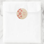 Stickers Merci rouge tropical (Sac)