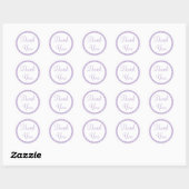 Stickers Merci simple et violet (Feuille)