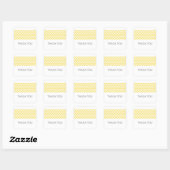 Stickers Merci simple jaune Chevron (Feuille)