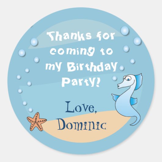 Stickers Merci sous mer (Devant)