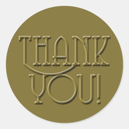 Stickers Merci style médaille d'or (Devant)