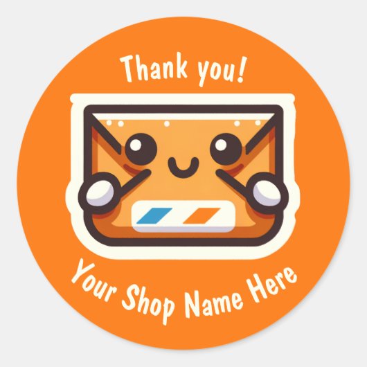 Stickers Merci sur mesure pour petites entreprises (Devant)