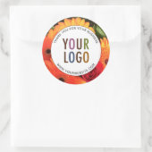Stickers Merci sur mesure ronde avec logo et photo (Sac)