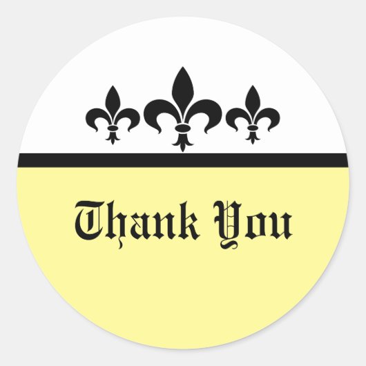 Stickers Merci Swanky Fleur De Lis (Devant)