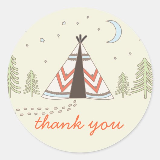 Stickers Merci Tipi mignon (Devant)