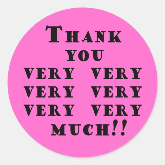 Stickers Merci Très Très Très Beaucoup (Devant)
